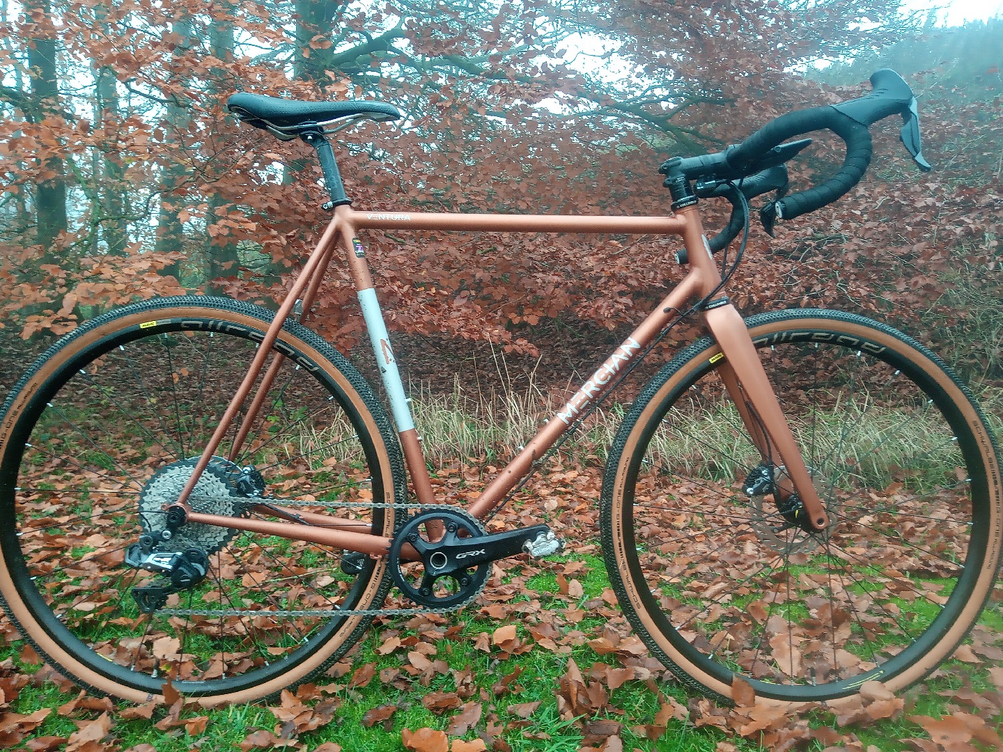 Golden Bronze Polychromatic Mercian Ventura steel framedAll road bike